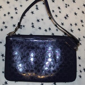 Coach Shimmering Purple wristlet